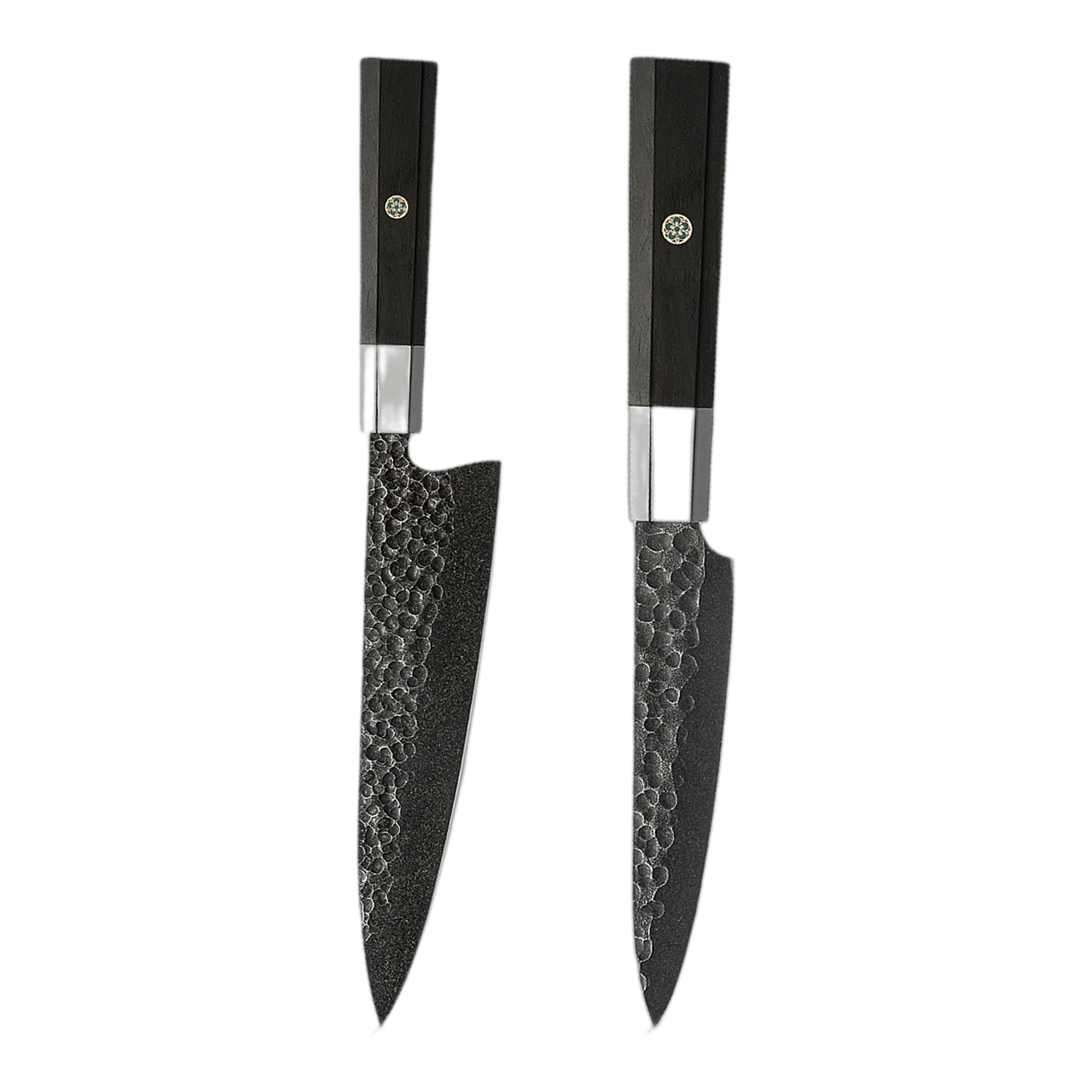 Scoria Noir 2-delige set koksmes + utility mes